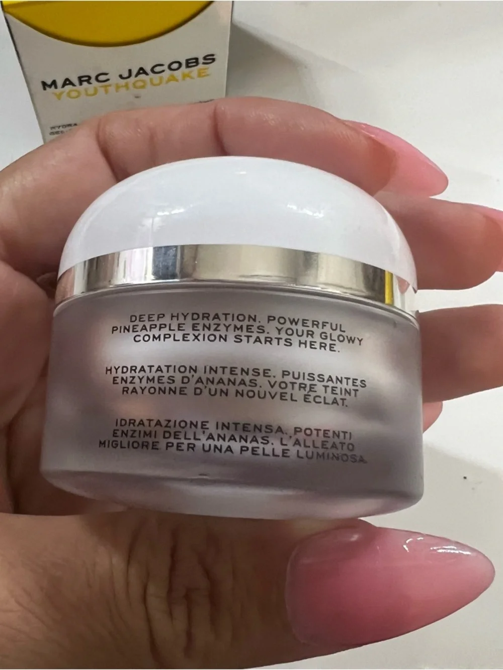 Marc Jacobs White & Yellow Youthquake Gel Crème Box